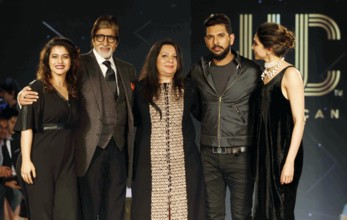 Indian cricket player Yuvraj Singh Bollywood actors Kajol Amitabh Bachchan Shabnam Singh Deepika