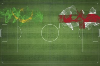 Mauritania vs England Soccer Match, national colors, national flags, soccer field, football game,