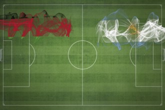 Malawi vs Argentina Soccer Match, national colors, national flags, soccer field, football game,