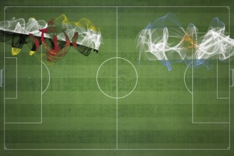 Brunei vs Argentina Soccer Match, national colors, national flags, soccer field, football game,