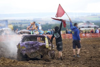 Stock car race organised by MSC Crazy Horses in Runkel, Hesse, Germany, Europe