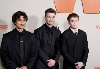 Charles Melton, Will Poulter and Kit Connor at the Los Angeles premiere of A24's 'Warfare' held at