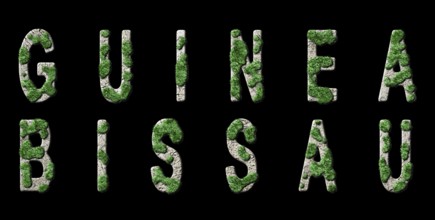 Guinea Bissau Reforestation and Climate Message, Sustainable Green Typography, Green Agenda