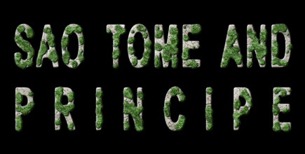 Sao Tome and Principe Reforestation and Climate Message, Sustainable Green Typography, Green Agenda