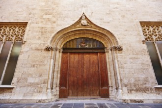 Valencia La Lonja de Seda historic building of Spain