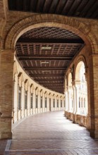 Seville Sevilla Plaza de Espana arcade Andalusia Spain square