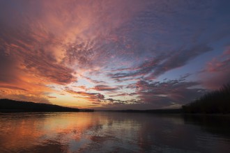 Sunset reflection with beautiful sky