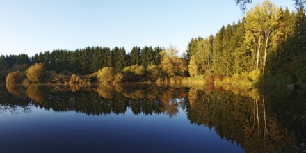 Autumn atmosphere at the Wannenberg pond