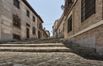 Empty old street in Toledo, Spain, Europe