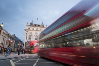 London, England, March 19, 2018: Night scene from the famous London Piccadilly circus square at the