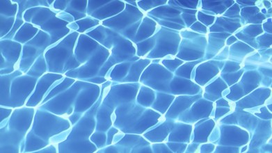 Blue Ripple Water Background, Water Surface Blue Swimming Pool