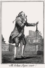Caricature on the galant style in Germany, 18th century
