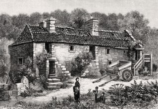Braid cottages, 1850, Edinburgh, Scotland, United Kingdom, Europe