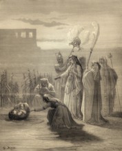 The Finding of Moses, woodcut by Gustave Doré