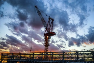 Construction site of a high-rise building. Shooting Location: Tokyo metropolitan area