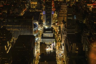 Night view from the Empire State Building. Shooting Location: New York, Manhattan