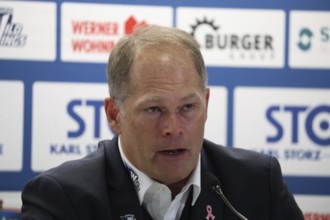 Head Coach / coach Steve Walker (SERC Wild Wings) at the press conference, PK after the game of DEL