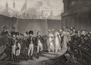 Surrender of two sons of Tipu Sultan, siege of Seringapatam, Third Anglo Mysore War, 1791