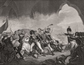 Death of Tipu Sultan, 4. Mai 1799 in Srirangapatna in the Fourth Mysore War