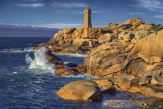 The Phare de Mean Ruz lighthouse, Brittany, France, Europe