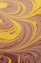 Beautiful abstract art of Ebru marbling painting techniques on water with paints