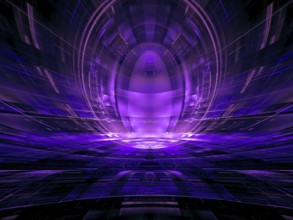 Concept virtual reality, sci fi or esoteric background - abstract computer generated 3d