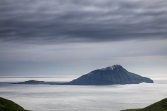 The wild landscape of the Faroe Islands in the North Atlantic