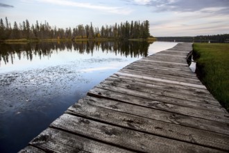 Sunrise Northern Lake in Saskatchewan Canada scenic