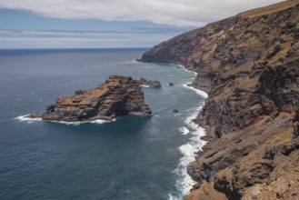 Bujaren coastline in volcanic landscape, La Palma, Canary islands, Spain, Europe