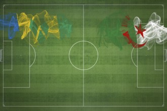 Saint Vincent and the Grenadines vs Algeria Soccer Match, national colors, national flags, soccer