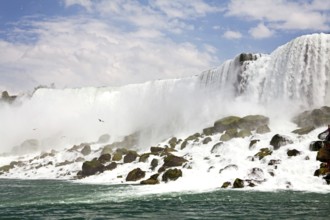 Majestic view of the Niagara falls from the Canadian side, Ontario, Canada, North America