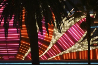 Las Vegas, United States - December 23, 2015: A striking abstract detail of the Flamingo luxury