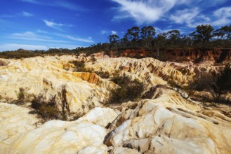 Pink Cliffs Geological Reserve on a sunny day near Heathcote in Victoria, Australia, Oceania