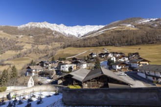 View over Katharinaberg, Schnalstal Valley, South Tyrol, Italy, Europe
