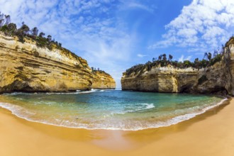 Pacific coast - rocks and bays. Australia. Great ocean road along the Pacific coast. Travel to the