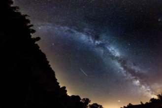 Constellation of the Milky Way as seen from Earth. Jura, France, Europe