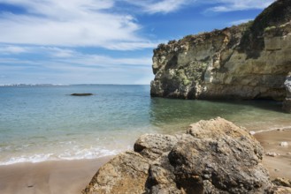Rocks and cliff in algarve city lagos in Portugal, the most beautifull coastline of the world