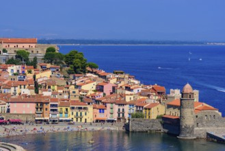 The old town of Collioure, a seaside resort in Southern France