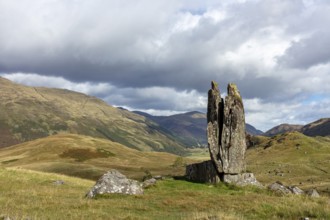 Fionn's Rock, also Praying Hands of Mary, according to legend split by Celt Fingal, also Fionn mac