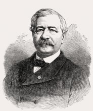 Ferdinand Marie Vicomte de Lesseps, 1805, 1894, a French diplomat and initiator of the Suez Canal,