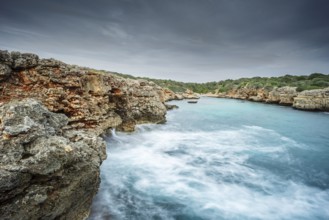 Natural cove, Cala Petita, Porto Cristo, Manacor, Majorca, Balearic Islands, Spain, Europe
