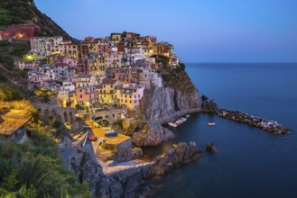View of Manarola village, Cinque Terre, Italy, Europe