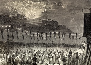 Fireworks at Montmartre, Paris, France, 1857, Europe