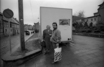 Germany, Sternberg, 12.01.1992, Bakery van in Sternberg / Mecklenburg, Europe