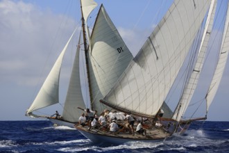 Race Regatta of the last four surviving historic sailing yachts of the 15 metre class during the