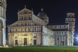 Evening. Medieval cathedral of the Archdiocese of Pisa, entitled to Santa Maria Assunta. Its