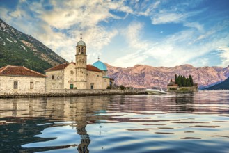 Church of Our Lady of the Rocks in the sea, island near Perast