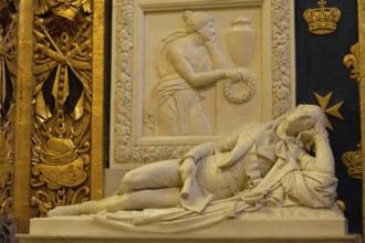 The tomb of Louis Charles d?Orleans, Count of Beaujolais 1779-1808, in the Chapel of the French of