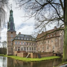 Water castle Raesfeld in Muensterland, North Rhine-Westphalia, Germany, Europe
