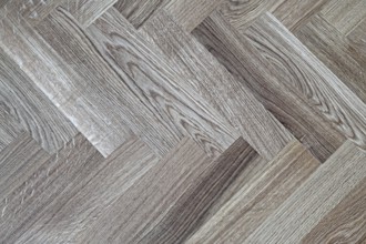 Close up shot of parquet floor tiles
